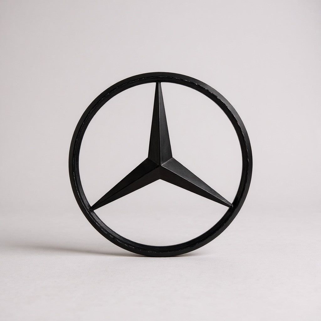 Fits Mercedes Benz Badge Emblem Rear Boot Black 90mm UK