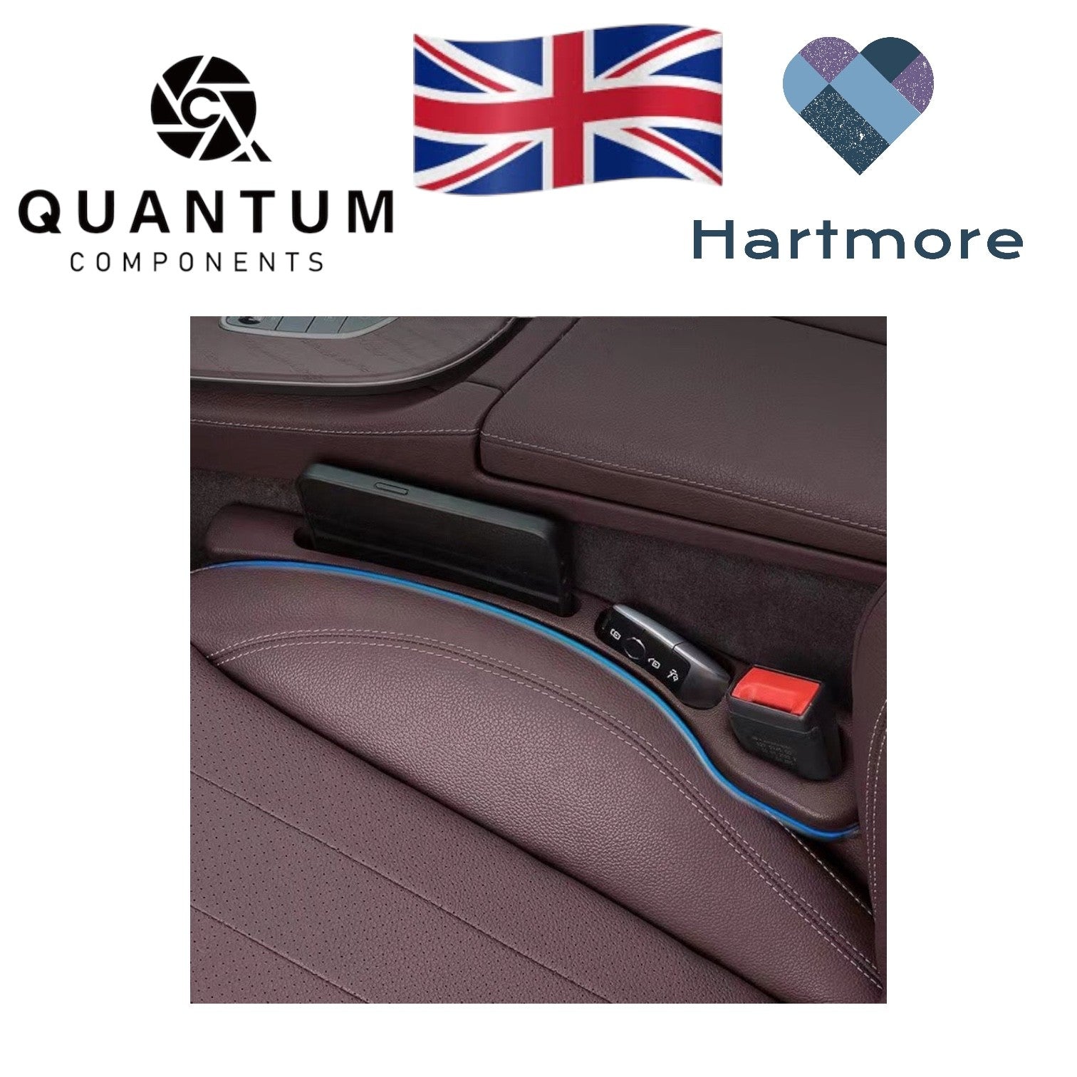 2x Car Seat Gap Filler Side Seam Plug Strip Leak-proof Filling Strip Interior UK