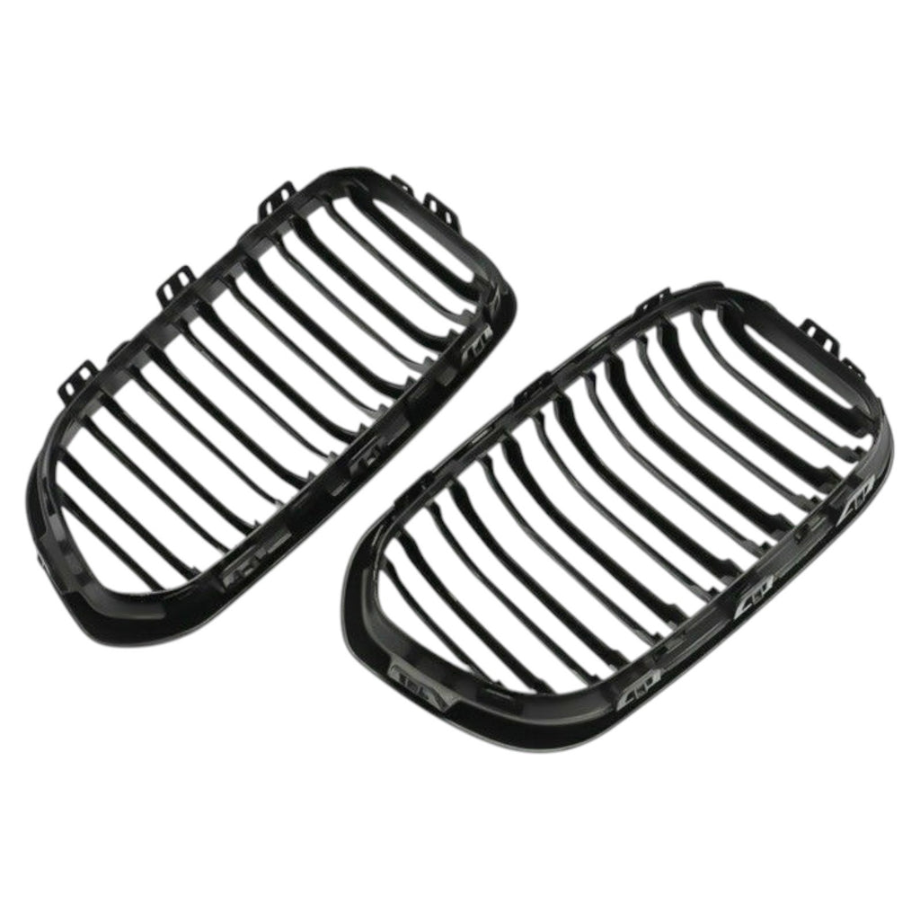 BMW 1 Series F20 F21 LCI Gloss Black Front Kidney Grilles | 2015-2019 | Hartmore Automotive
