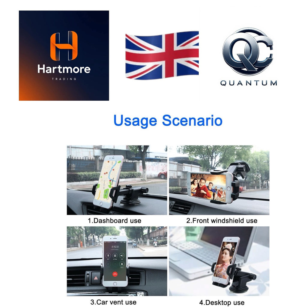 360°Car Phone Holder Universal Mount Mobile Windscreen Dashboard Air Vent