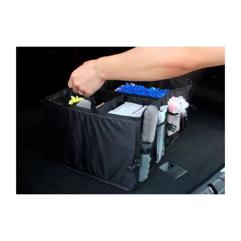 BLACK HEAVY DUTY COLLAPSIBLE CAR BOOT FOLDABLE ORGANISER TIDY STORAGE BOX
