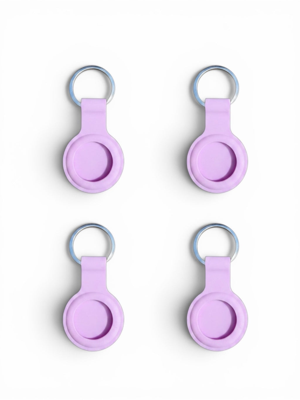 AirTag Case For Apple Air Tag Cover Holder Silicon Car Key Ring KeyChain-4 Pack