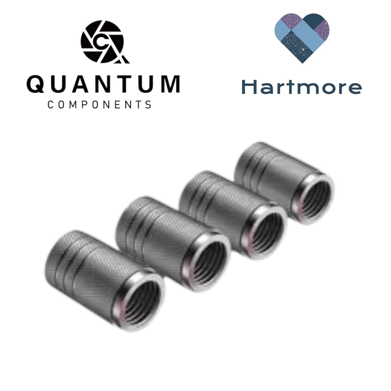 Alloy Tyre Valve Dust Caps (x4) - Universal Fit For All Cars, Bikes, Motorbikes