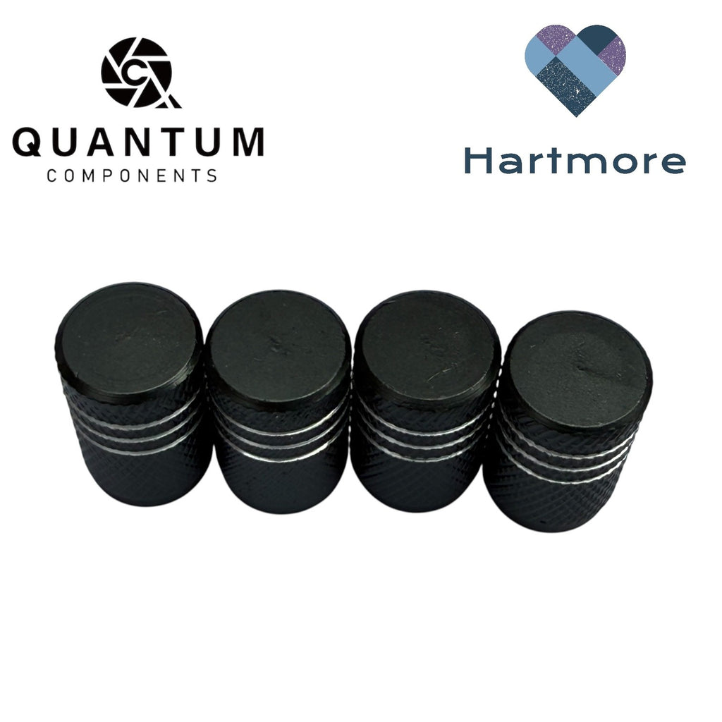 Alloy Tyre Valve Dust Caps (x4) - Universal Fit For All Cars, Bikes, Motorbikes