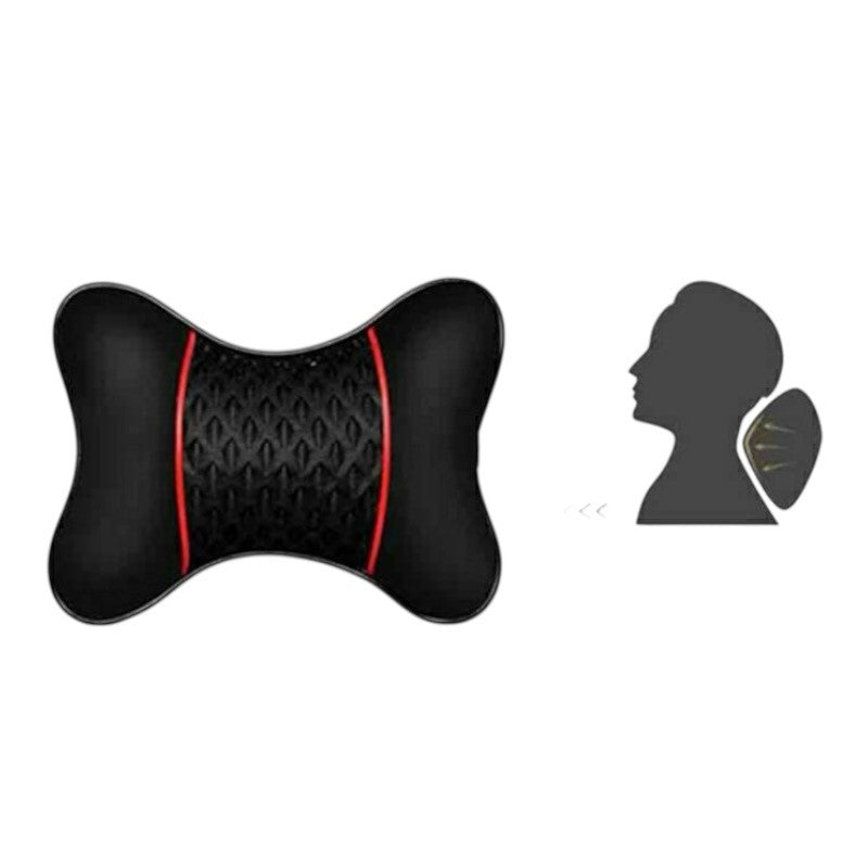 2x Premium Car Seat Head Neck Rest Support Cushion Pad Headrest Bone Pillow UK