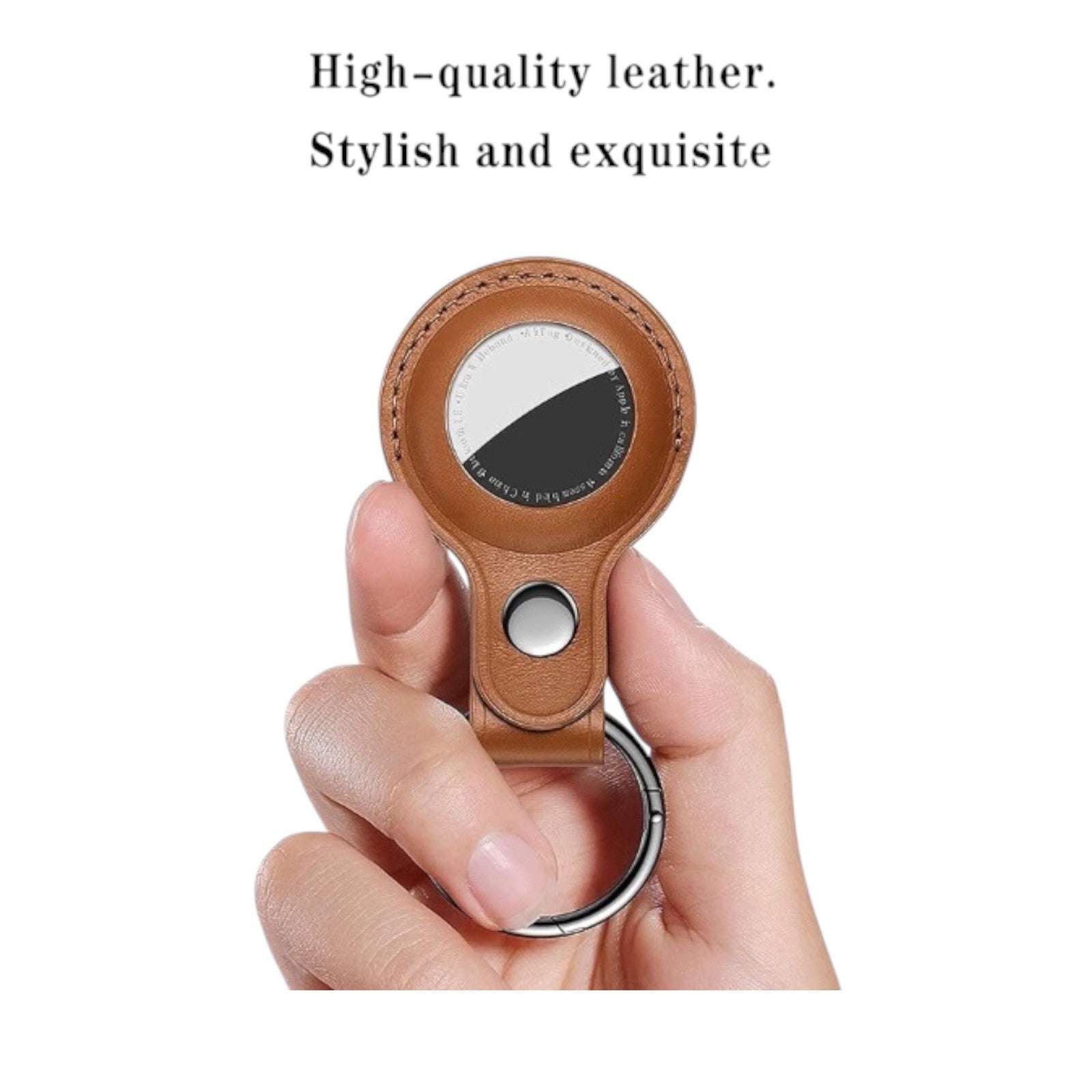 AirTag Case For Air Tag Cover Tracker PU LEATHER Car Key Chain Ring Holder