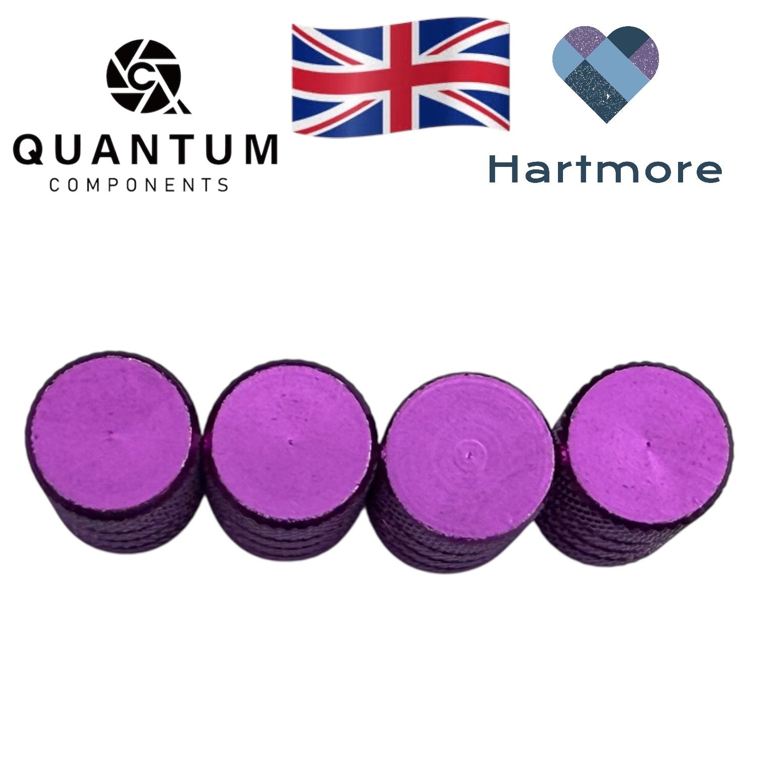 Alloy Tyre Valve Dust Caps (x4) - Universal Fit For All Cars, Bikes, Motorbikes