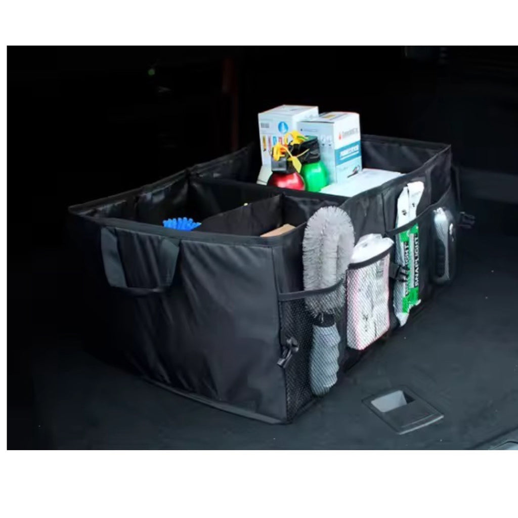 BLACK HEAVY DUTY COLLAPSIBLE CAR BOOT FOLDABLE ORGANISER TIDY STORAGE BOX