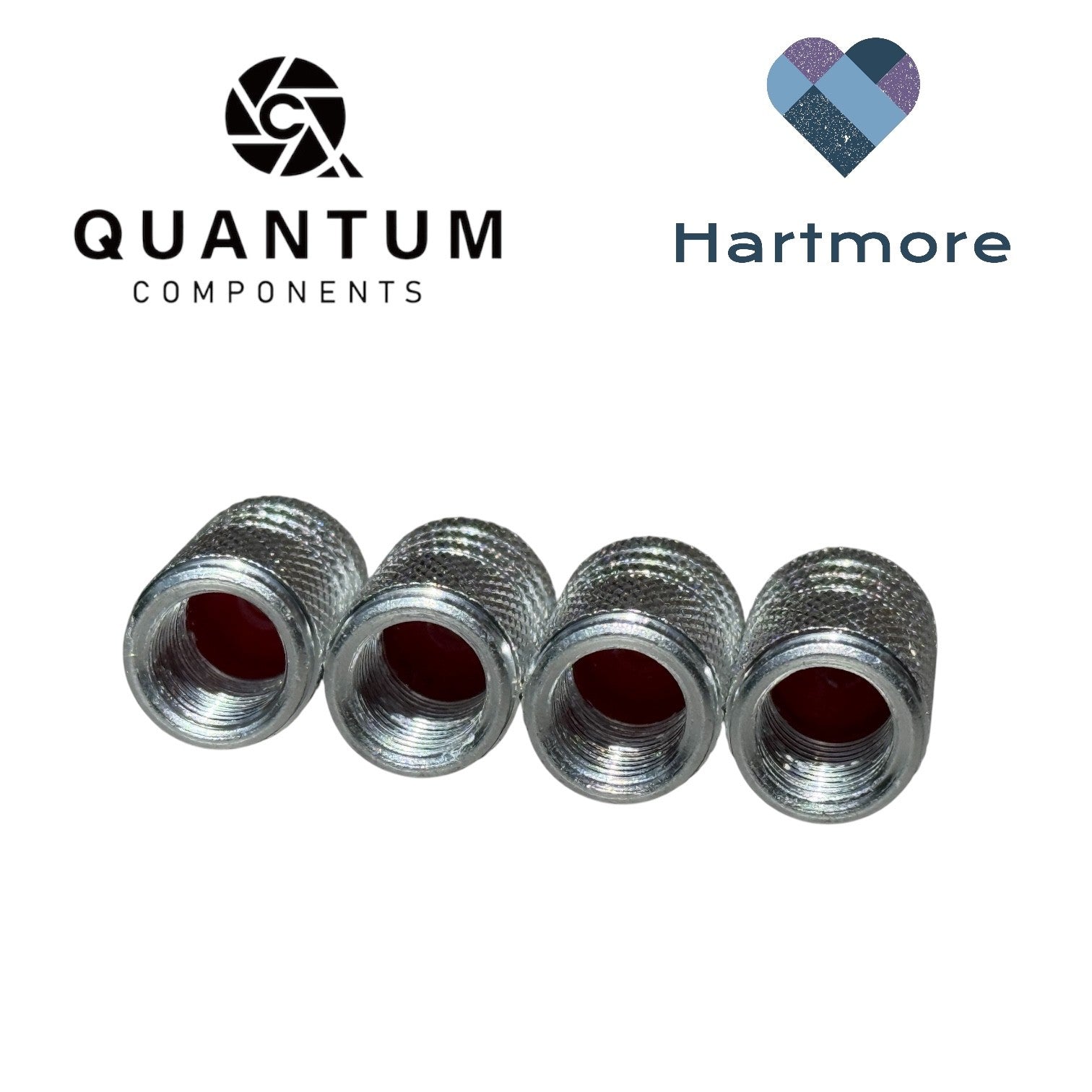 Alloy Tyre Valve Dust Caps (x4) - Universal Fit For All Cars, Bikes, Motorbikes